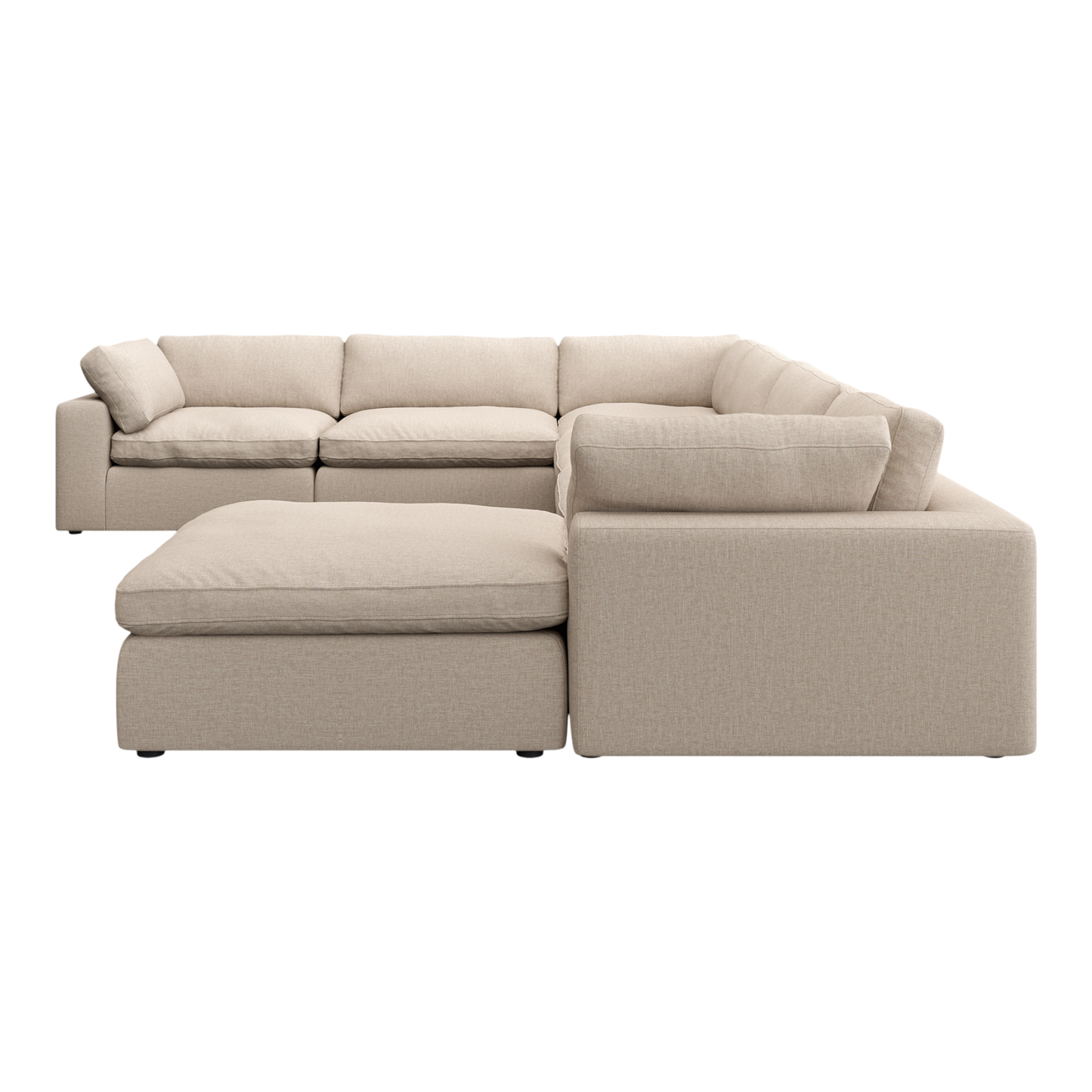 Bloom Extended Sectional Modular Sofa Beige