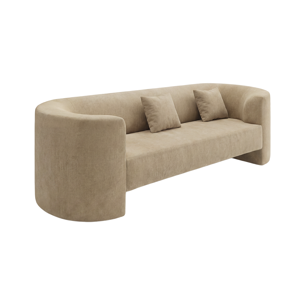 Elora 3 Seater Sofa Camel Velvet