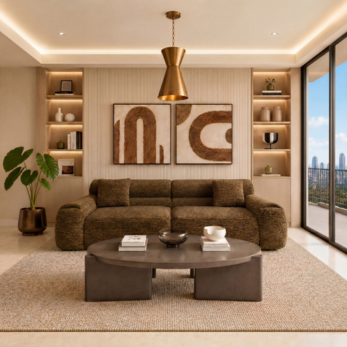 Artemis 4 Seater Sofa Cognac