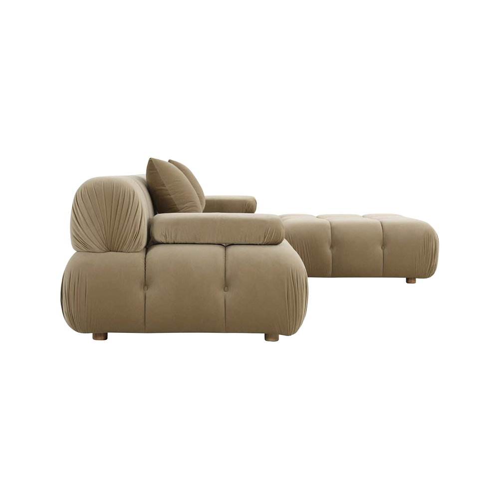 Forma Sectional Sofa Camel Velvet