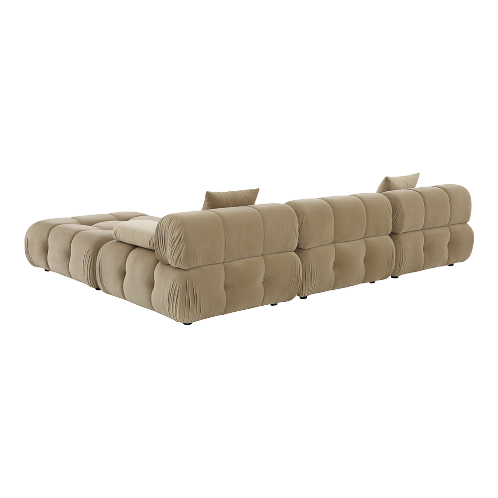 Forma Sectional Sofa Camel Velvet