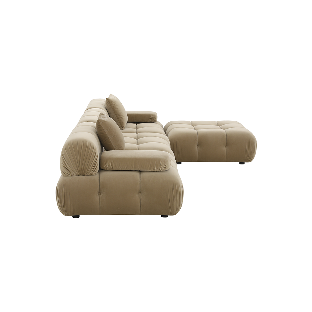 Forma Sectional Sofa Camel Velvet