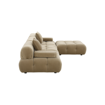 Forma Sectional Sofa Camel Velvet