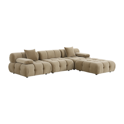 Forma Sectional Sofa Camel Velvet