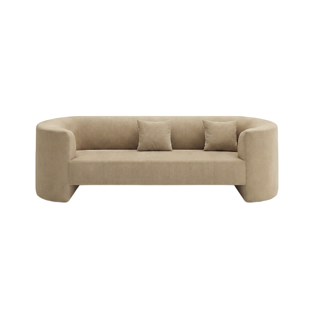 Elora 3 Seater Sofa Camel Velvet