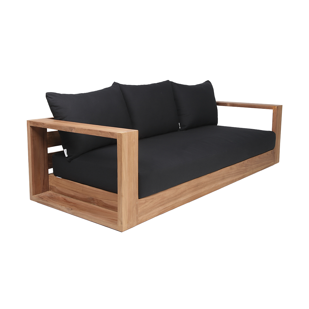 Neroli Outdoor 3 Seater Sofa Black
