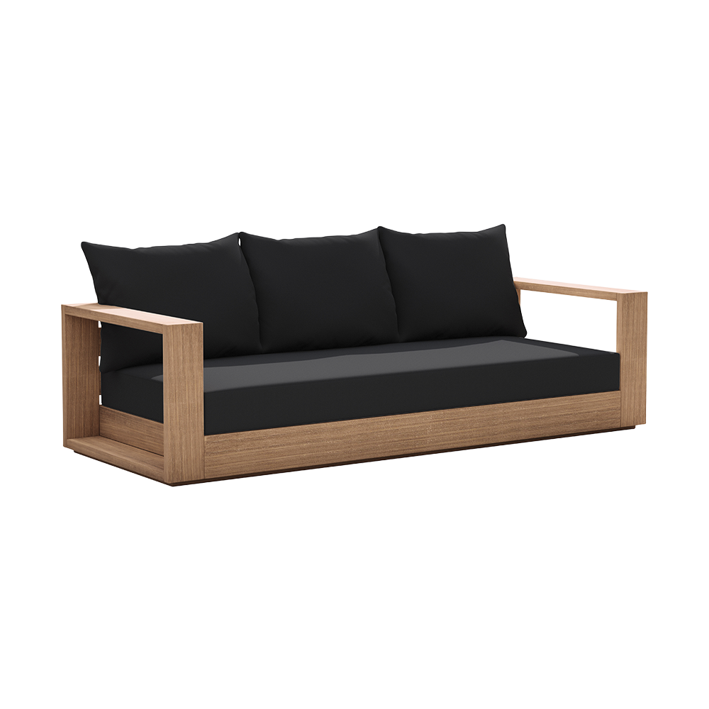 Neroli Outdoor 3 Seater Sofa Black