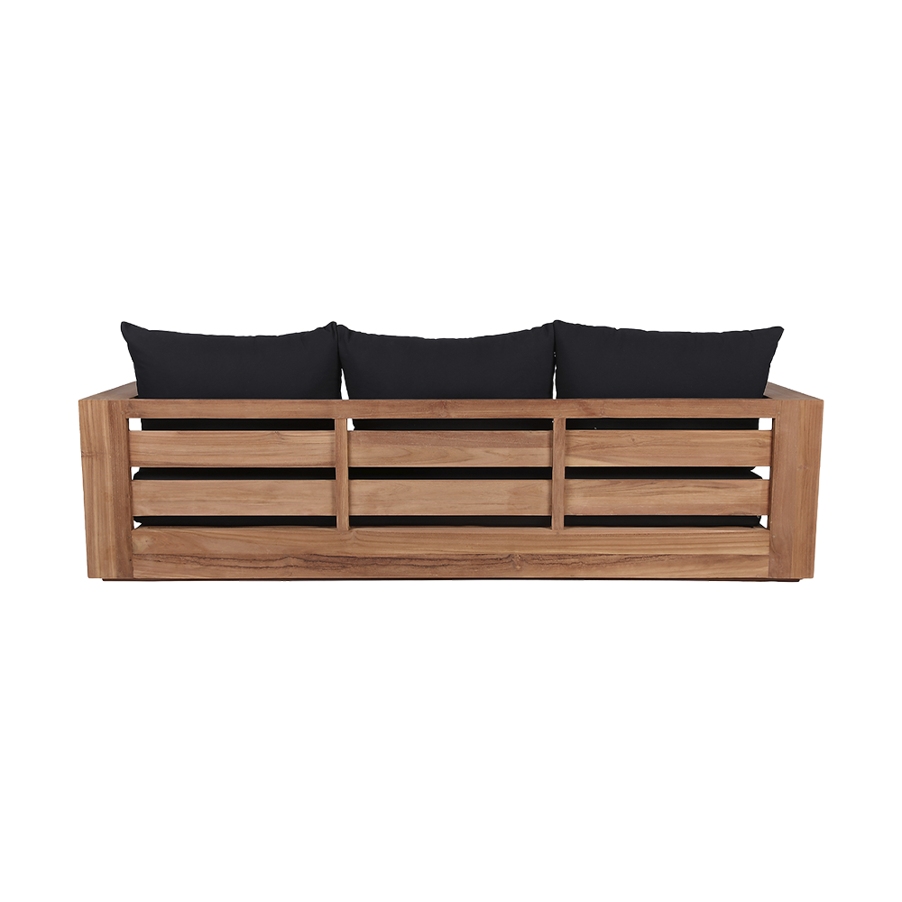 Neroli Outdoor 3 Seater Sofa Black