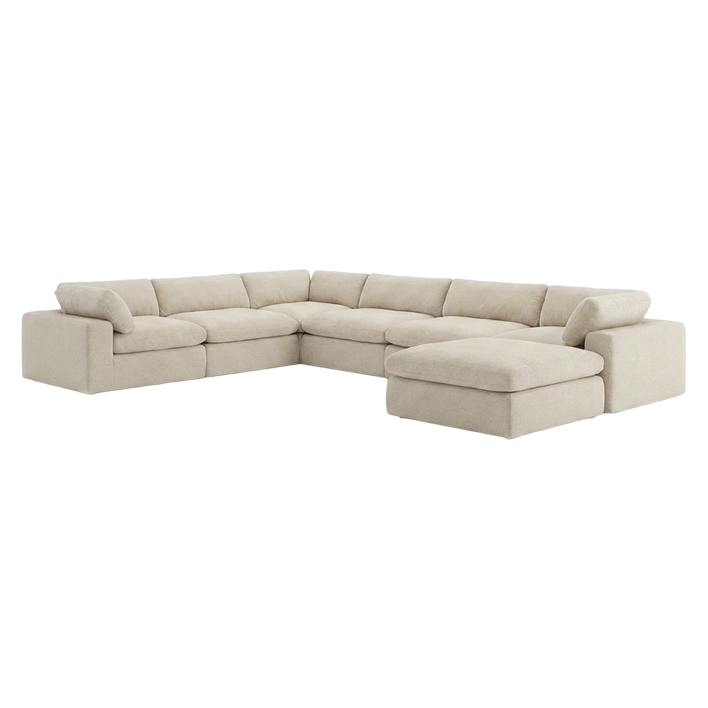 Bloom Extended Sectional Modular Sofa Beige