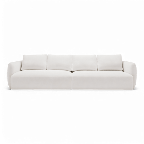 Gabriele 4 Seater Sofa White Boucle