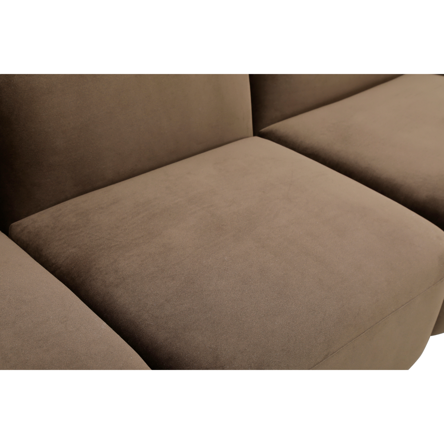 Brunello Sectional Sofa Brown Velvet