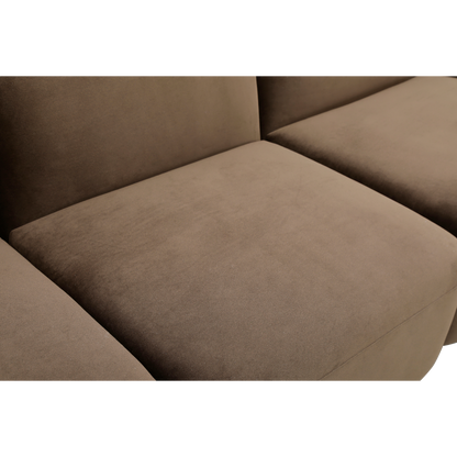 Brunello Sectional Sofa Brown Velvet