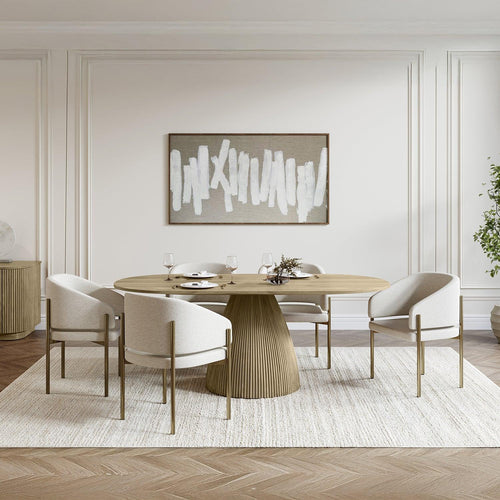 Oxford Rectangular Dining Table Greige Oak